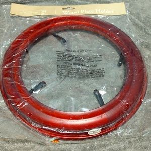 Wood collection plate holder. New in package